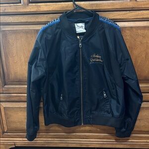 Harley-Davidson Black 115th Anniversary Bomber Jacket with Blue Highlights